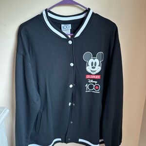 Disney Black and White Mickey Mouse Varsity Jacket